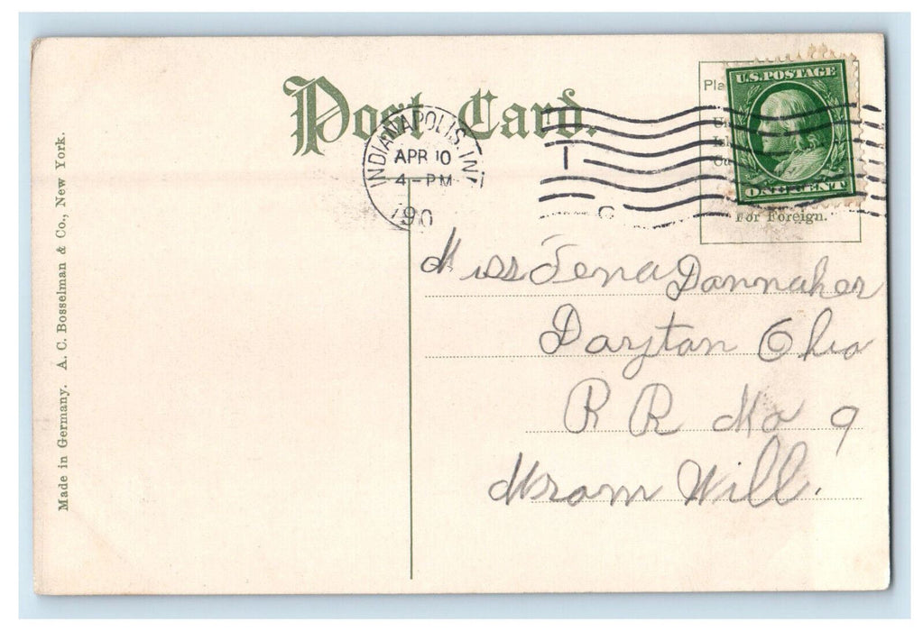c1910 Terminal Train Shed Indianapolis Indiana IN Posted Antique Postcard