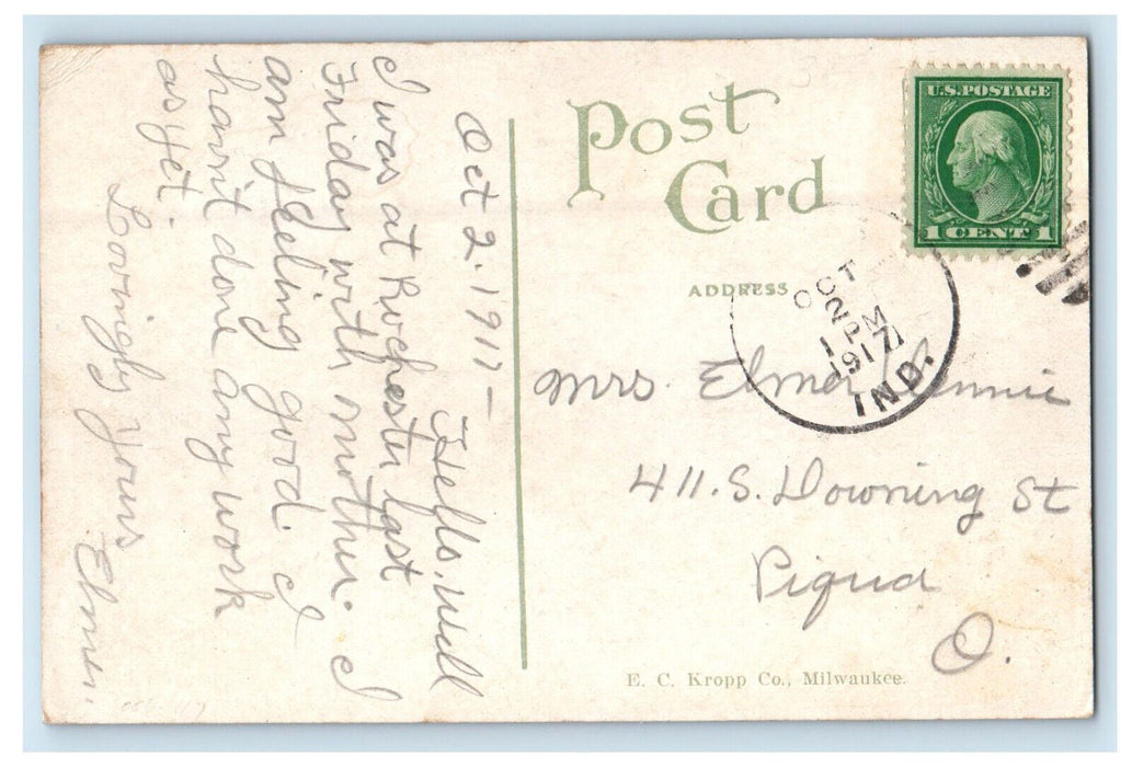 1917 Multiview of Cottages in Lake Manitou Rochester Indiana IN Postcard