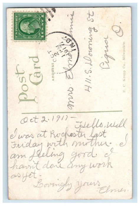 1917 Multiview of Cottages in Lake Manitou Rochester Indiana IN Postcard