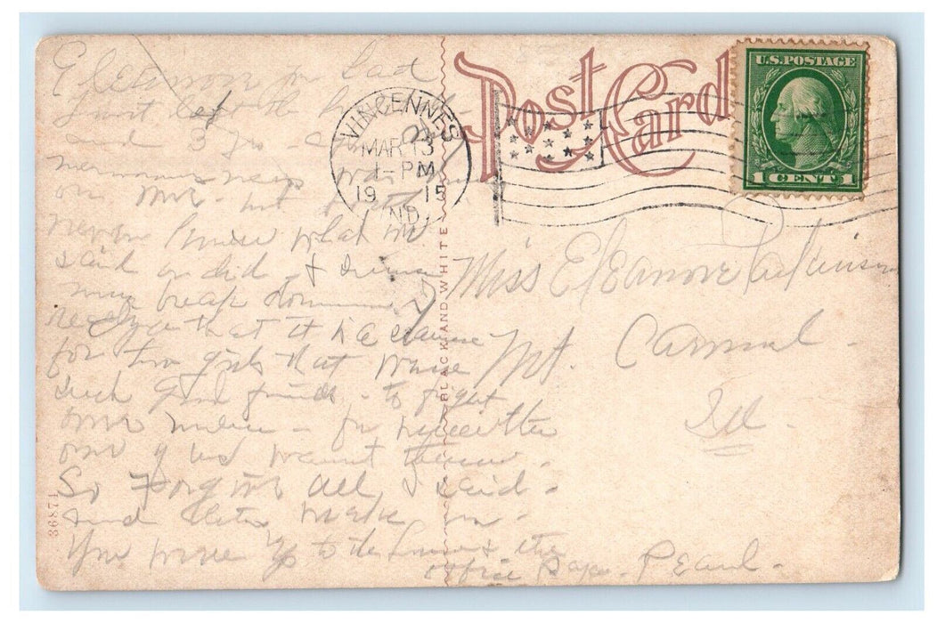 1915 Bowers & Lescher's Sanitarium Vincennes Indiana IN Posted Antique Postcard