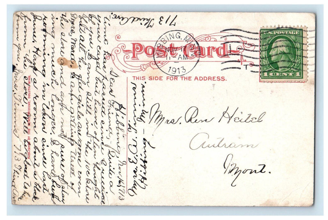 1913 Wholesale District Duluth Minnesota MN Posted Antique Postcard