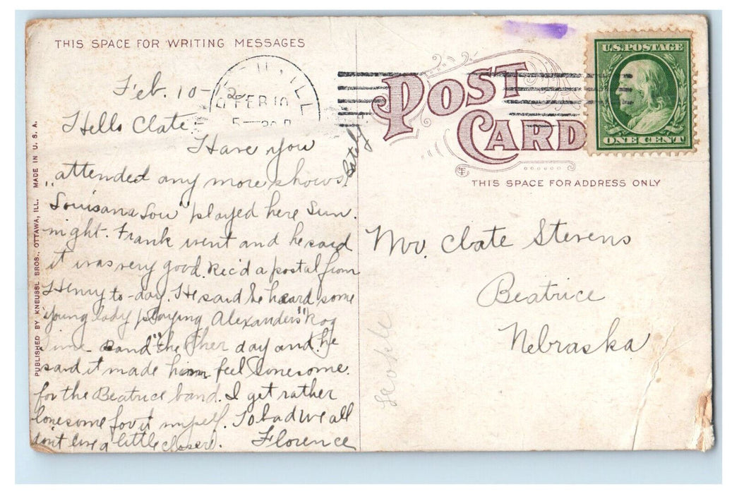c1910 Scene of Trolley, Overhead Crossing Rock Island Railroad IL Postcard