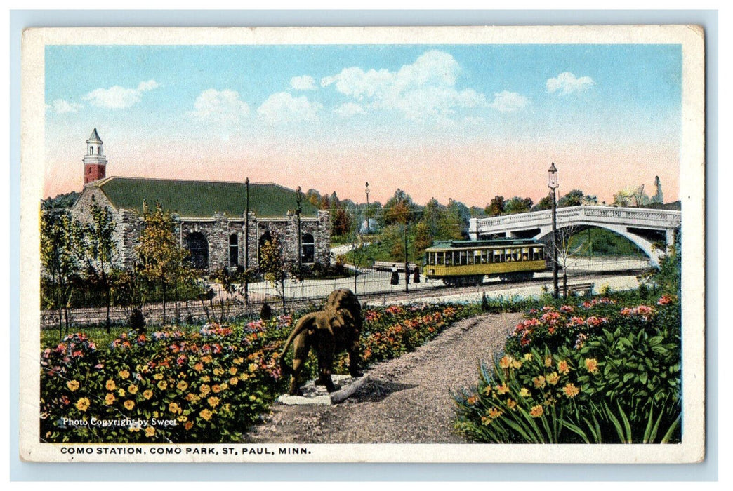 c1930s Como Station, Como Park St. Paul Minnesota MN Vintage Postcard