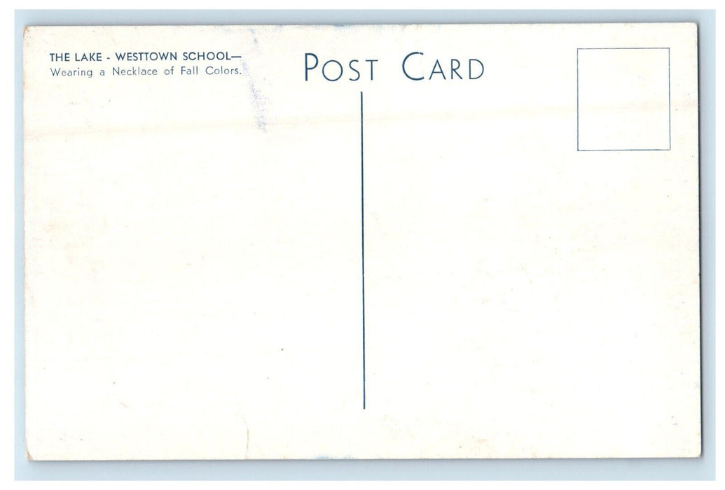 c1910's View Of The Lake Westtown School Pennsylvania PA Unposted Postcard