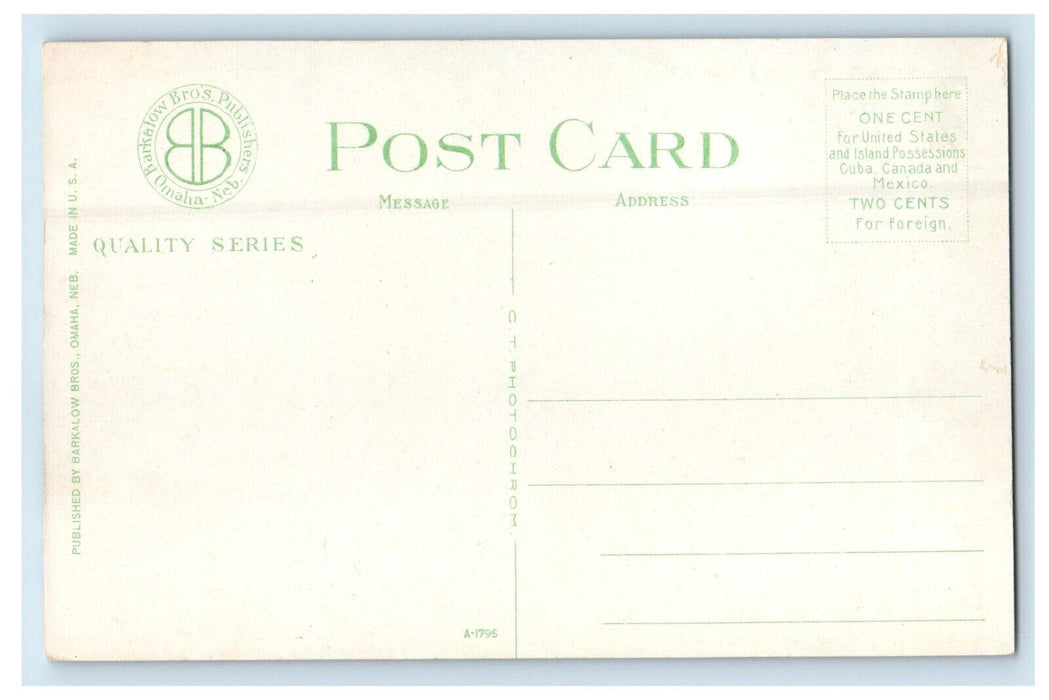 c1930's Union Pacific Transfer Depot Station Council Bluffs Iowa IA Postcard