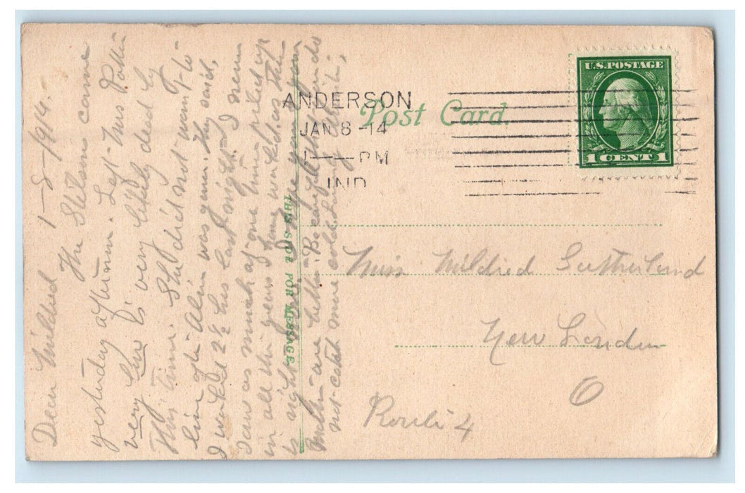 1914 Union Building Anderson Indiana IN Posted Antique Postcard