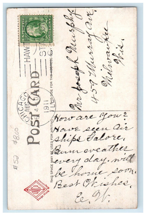 1911 Lake Shore and Michigan Southern Depot Elkhart Indiana IN Postcard