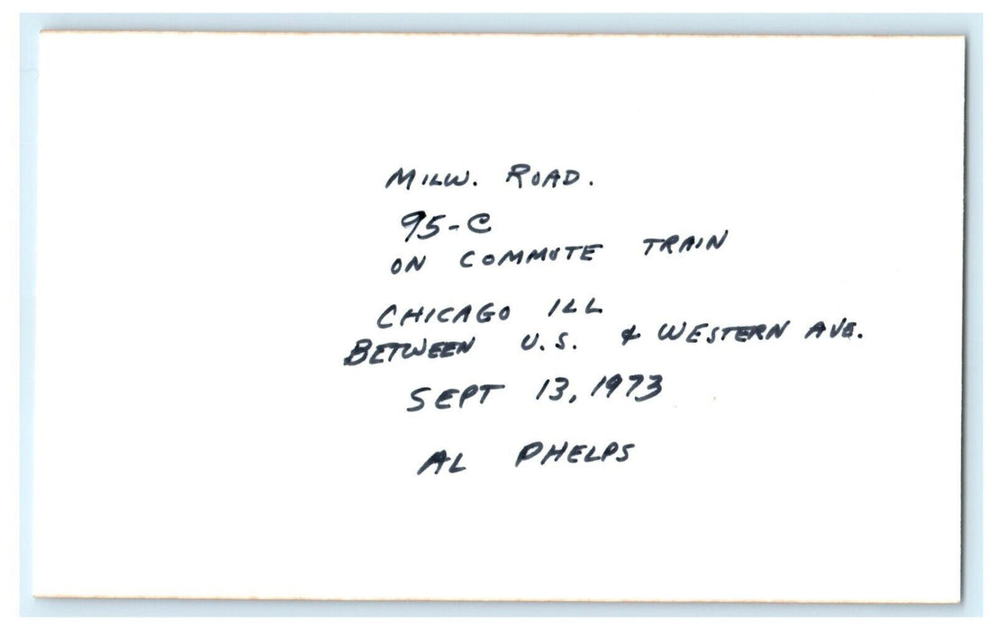 1973 Milwaukee Road 95-C Train Hancock Tower Downtown Chicago Illinois IL Photo