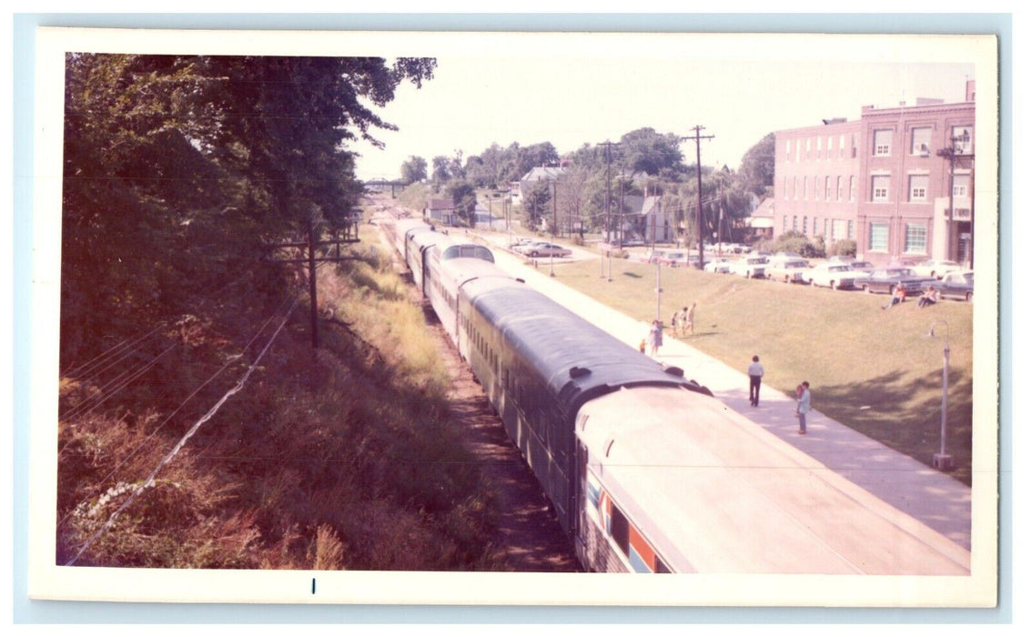 1973 Amtrak Train #302 Abraham Lincoln Unit 405 Bloomington Illinois IL Photo