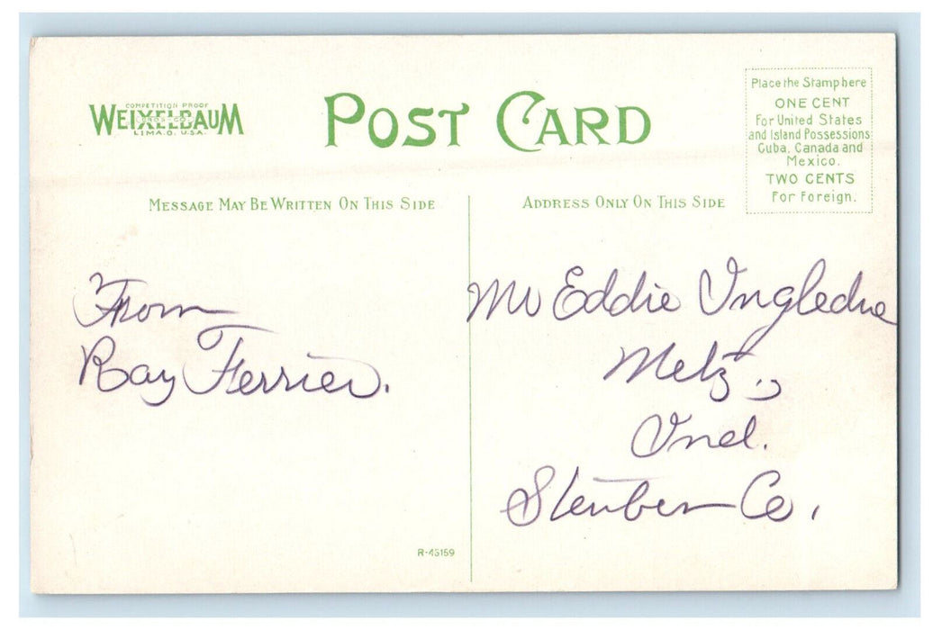 c1910 Tri-State College Angola Indiana IN Posted Antique Postcard