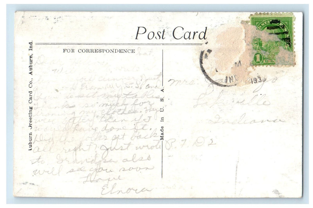 c1930s High School Fairmouth Indiana IN Unposted Vintage Postcard