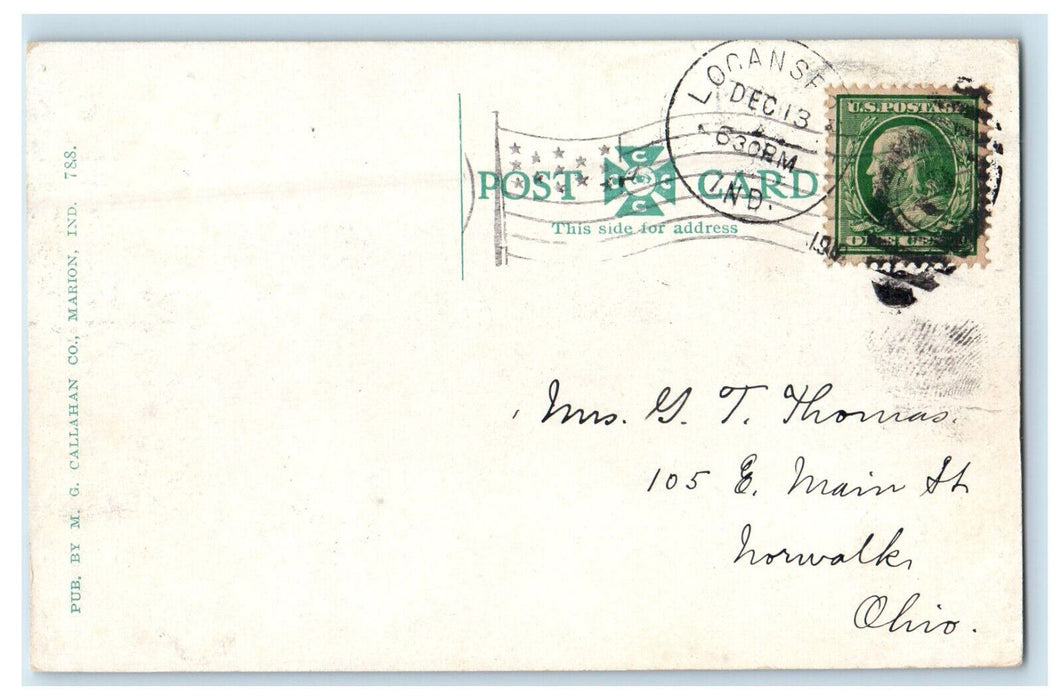 1910 Pan Handle Depot Logansport Indiana IN Unposted Antique Postcard