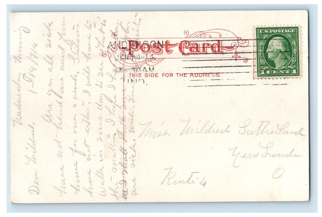 1914 The Loan Building Anderson Indiana IN Posted Antique Postcard