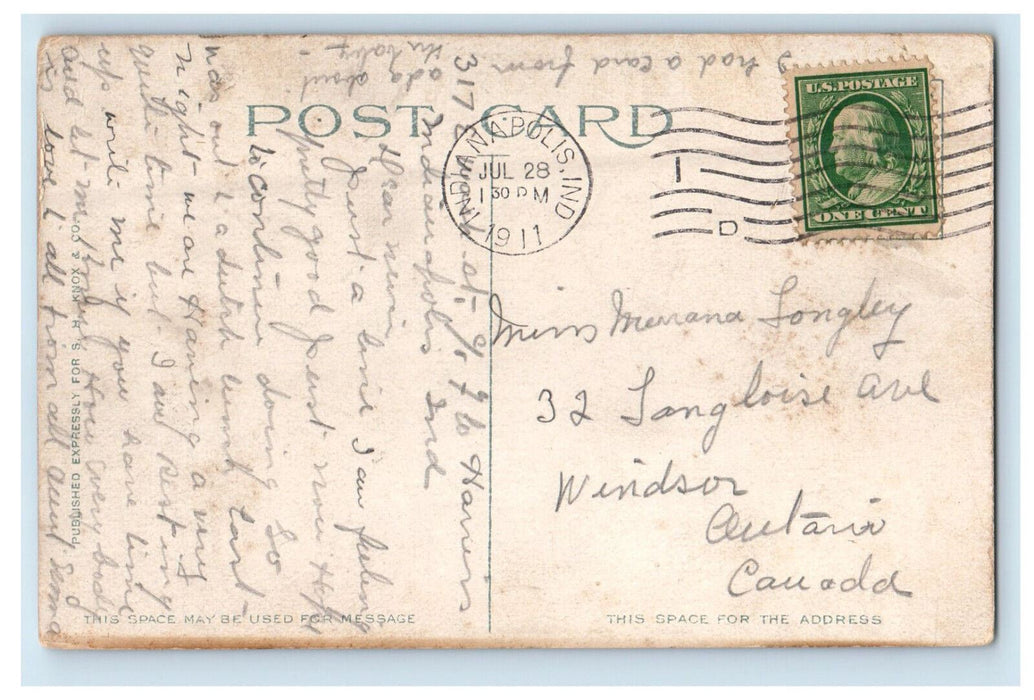 1911 Train Shed at Traction Terminal Building Indianapolis Indiana IN Postcard