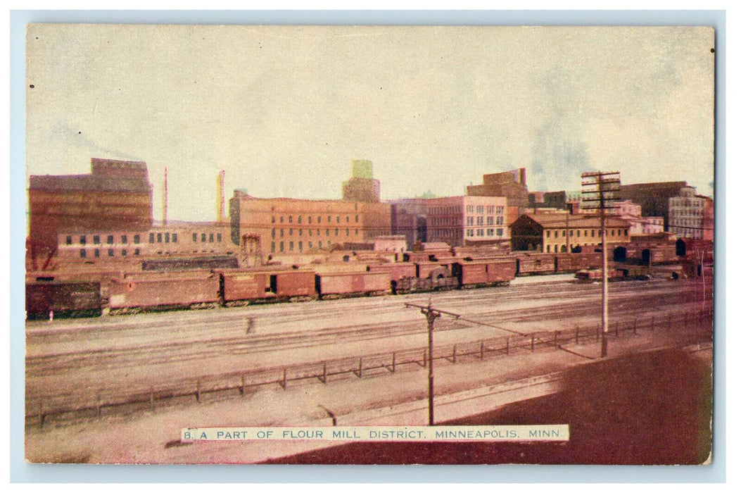 c1910 B.A Part of Flour Mill District Minneapolis Minnesota MN Postcard