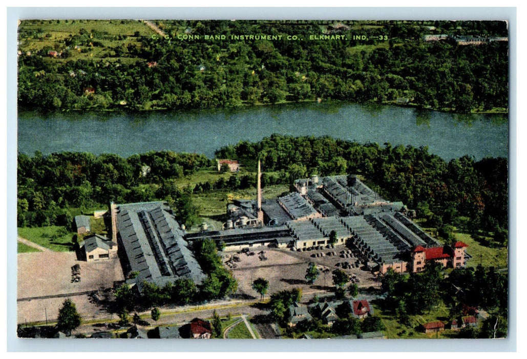 c1910 Air View, Conn Band Instrument Co. Elkhart Indiana IN Postcard