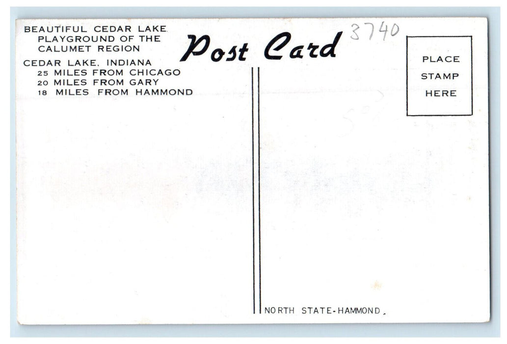 c1950s Playground of the Calument Region, Cedar Lake, Indiana IN Postcard