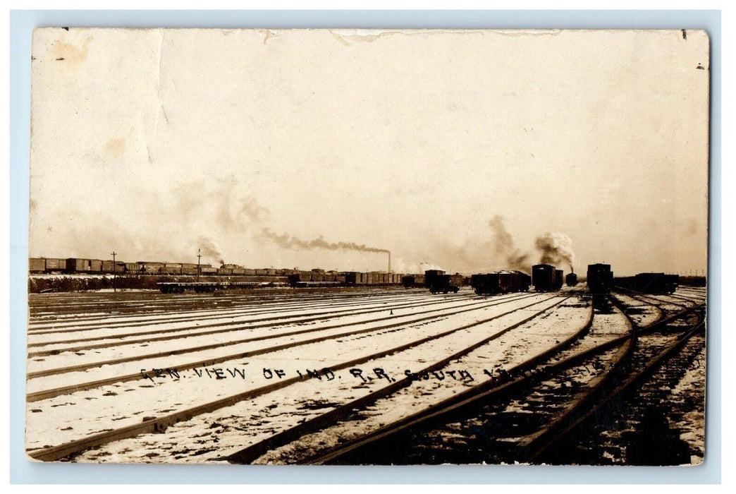 1912 General View Of Indiana Railroad Indianapolis IN RPPC Photo Postcard