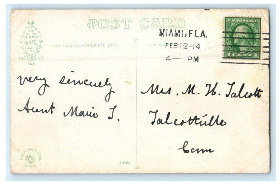 1908 Florida East Coast Railway, Long Key Viaduct Florida FL Antique Postcard