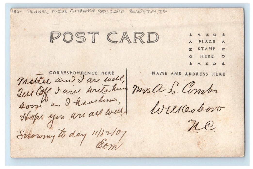 c1910 Group Celebrating Railroad Tunnel Construction RPPC Photo Postcard