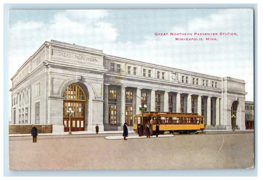 c1910 Great Northern Passenger Station Minneapolis Minnesota MN Postcard