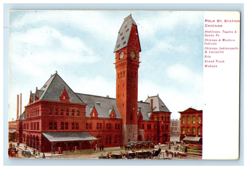 1911 Polk St. Station Chicago Illinois IL V Hammon Co. Posted Postcard