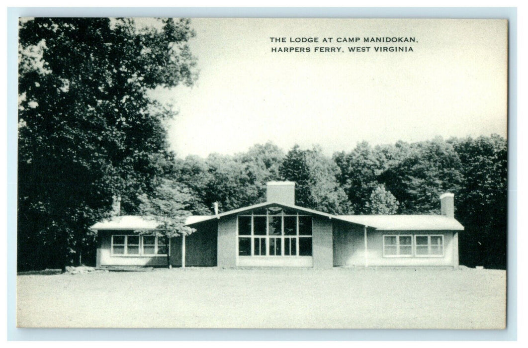 c1940's Lodge at Camp Manidokan Harpers Ferry West Virginia WV Postcard