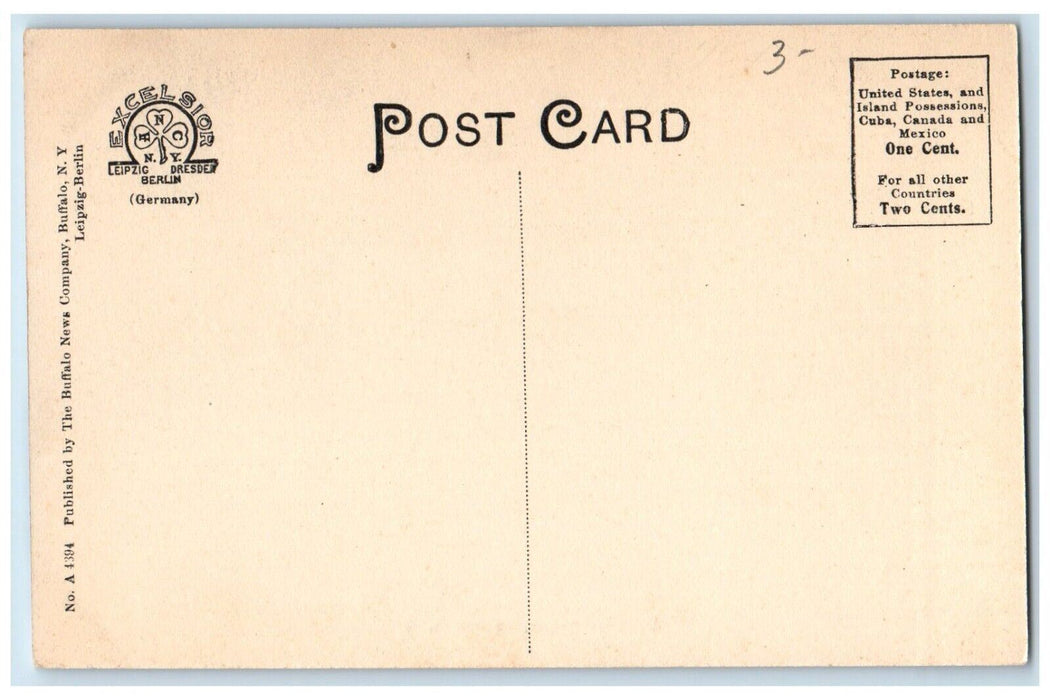 c1910's Unitarian Church Street View Buffalo New York NY Antique Postcard