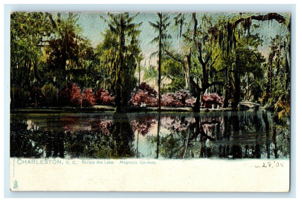 c1905 Across Lake Magnolia Gardens Charleston South Carolina SC Tuck's Postcard