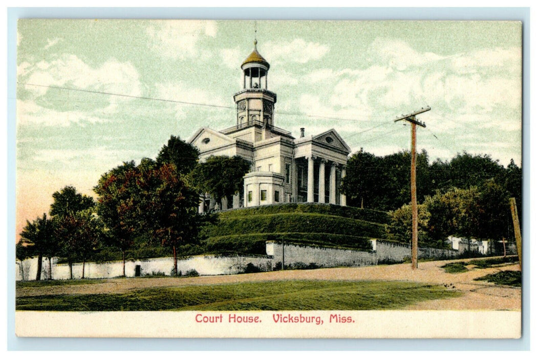 c1905 Court House Vicksburg Mississippi MS Unposted Antique Postcard
