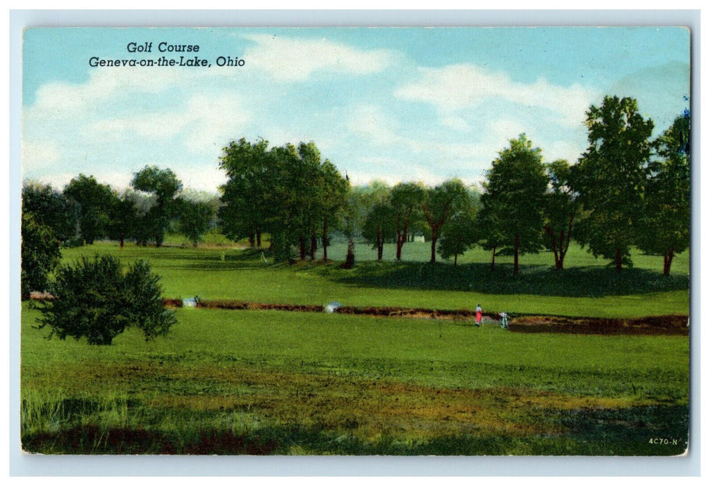 c1910 Golf Course Geneva On The Lake Ohio OH Antique Unposted Postcard