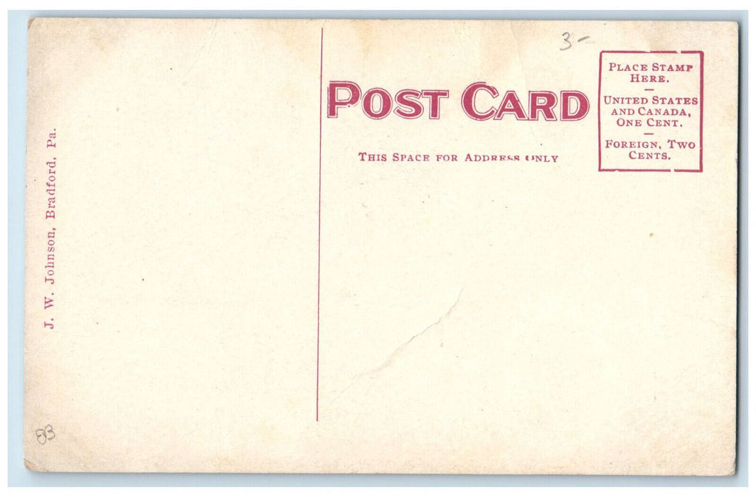 c1910 Day in December, Public Square Bradford Pennsylvania PA Postcard