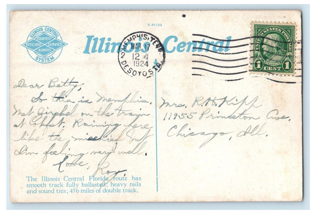 1924 The Floridan, Seminole Limited Old Fort Marion St. Augustine FL Postcard