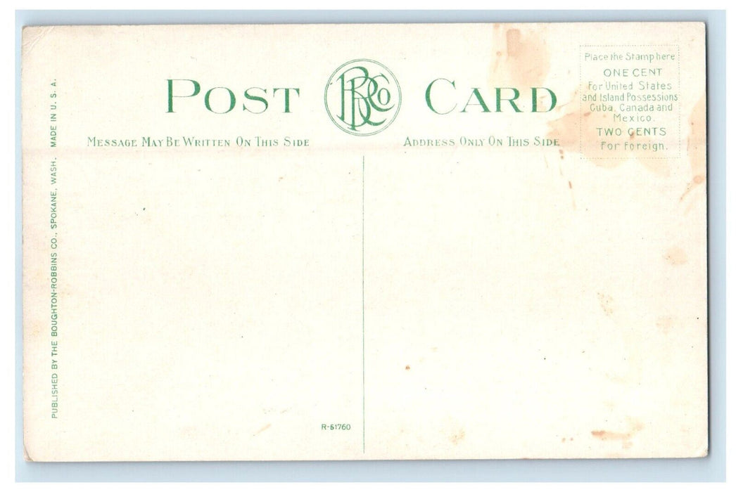 c1910's N. P. & P. Union Depot Station Railroad Train Billings MT Postcard