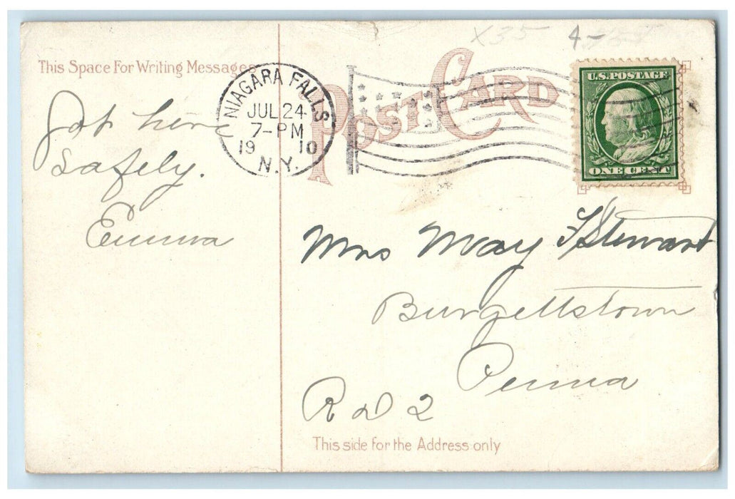1910 Yacht Club And Boat Scene Buffalo New York NY Posted Antique Postcard