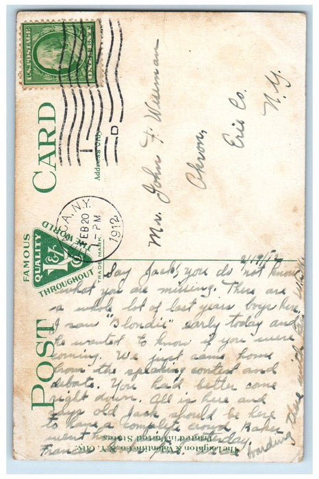 1912 Goldwin Smiths Hall Of Humanities Cornel University Ithaca NY Postcard