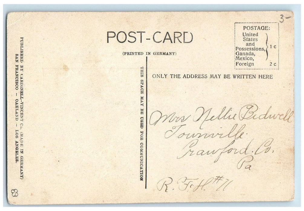 c1910 Great Northern Railroad Docks, Steamers Dakota and MN Seattle WA Postcard