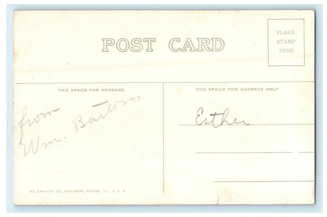 c1910 Public Library Street View Omaha Nebraska NE Posted Antique Postcard