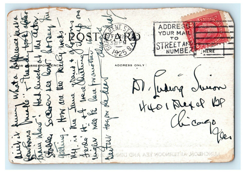 1925 Tally-Ho Restaurant New York City NY Advertising Astor Stable Postcard