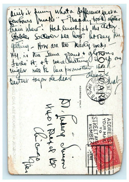 1925 Tally-Ho Restaurant New York City NY Advertising Astor Stable Postcard