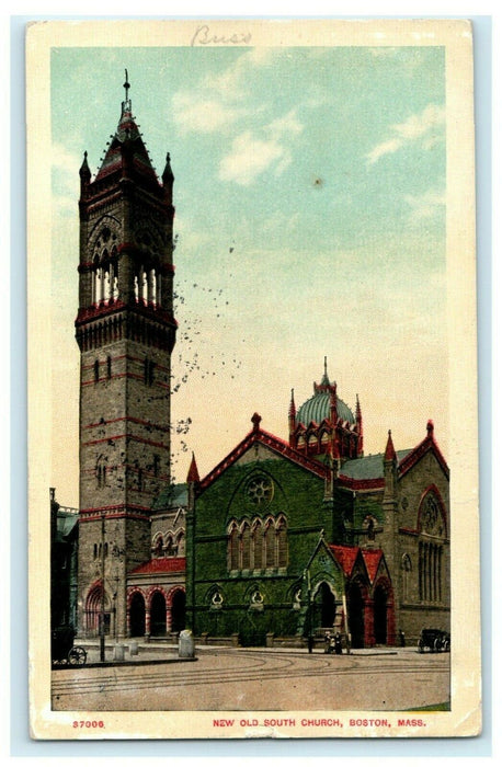 New Old South Church Boston Massachusetts 1911 Antique Vintage Postcard