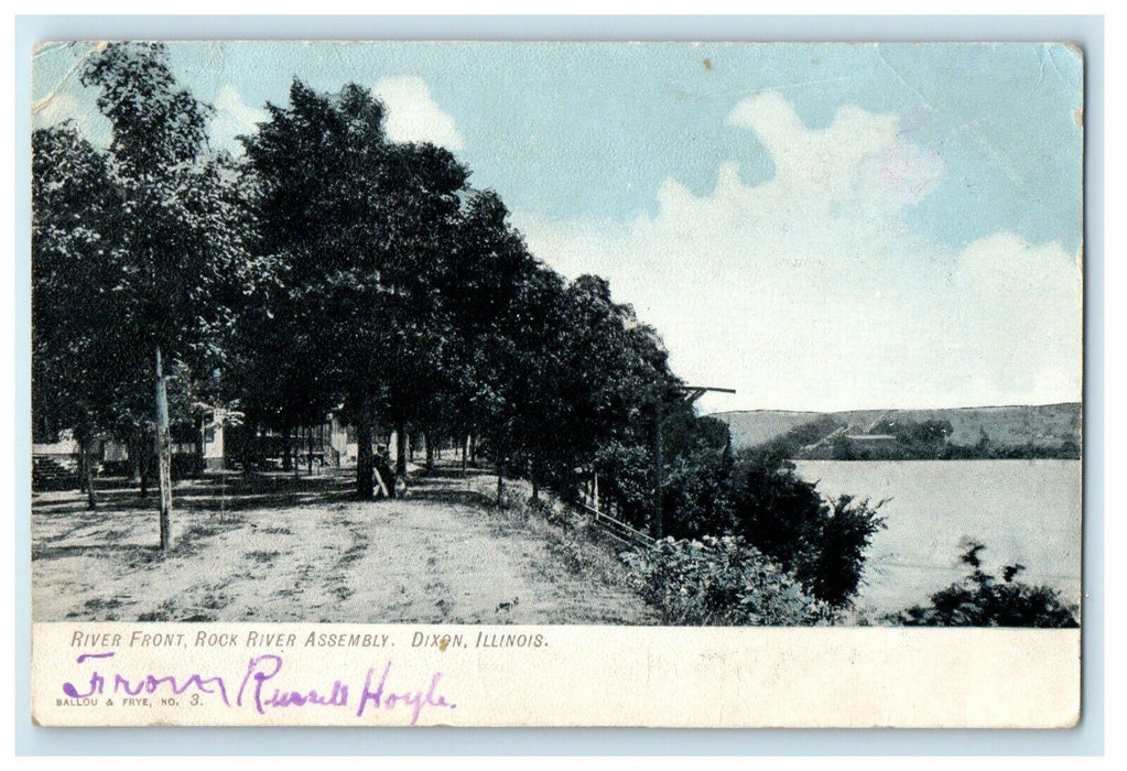 c1905 River Front Rock River Assembly Dixon Illinois IL Antique Postcard