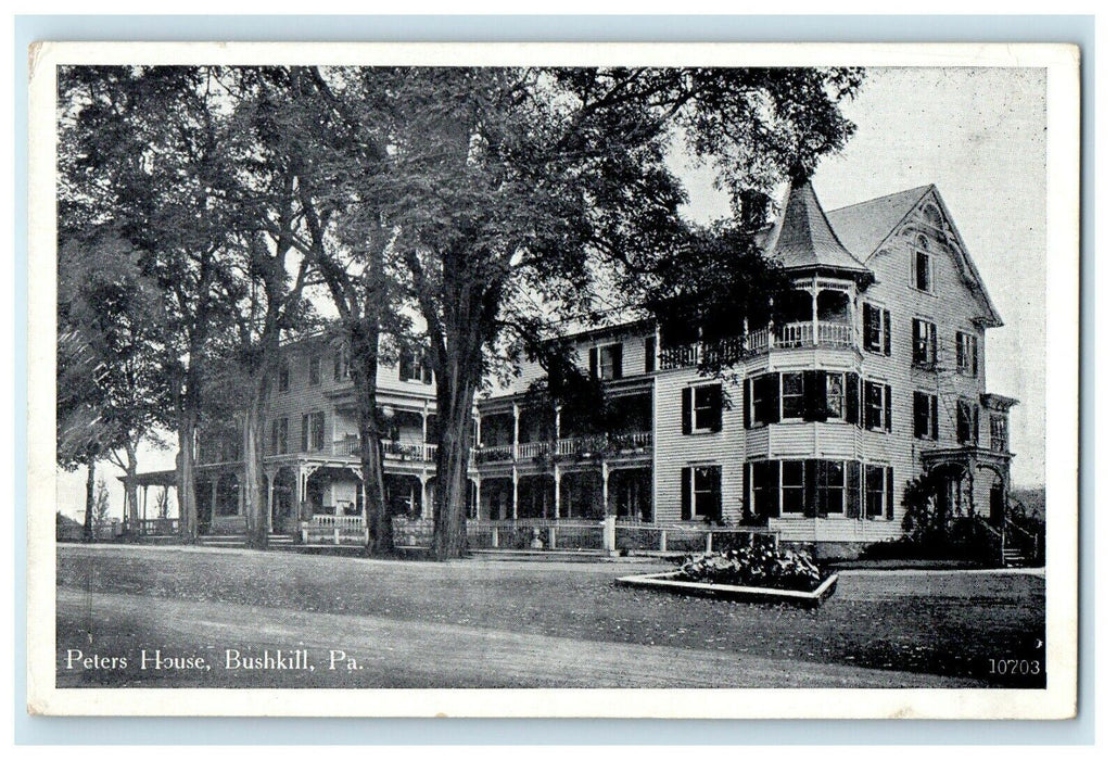c1910 Street View Of Peters House Bushkill Pennsylvania PA Antique Postcard