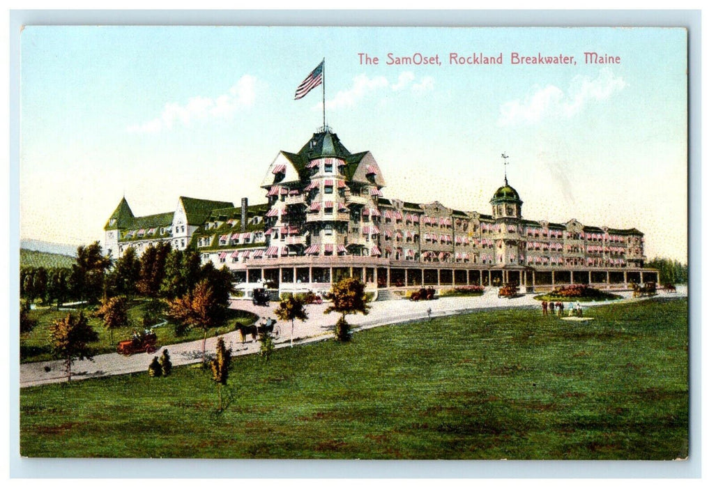 1910 The SamOset, Rockland Breakwater, Rockland, Maine ME Antique Postcard