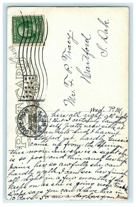 1910 Puppy Dog in Shoe Superior Wisconsin WI Comic Humor Funny Postcard