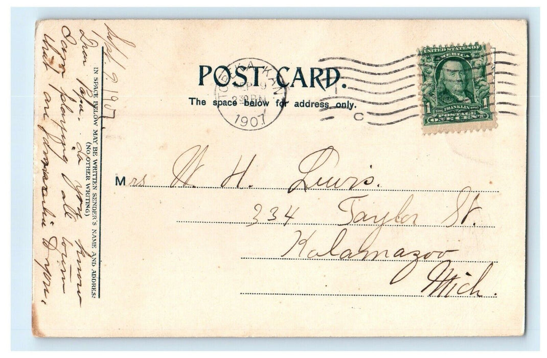 1907 View Of The Capitol Shawnee County Topeka Kansas KS Antique Postcard