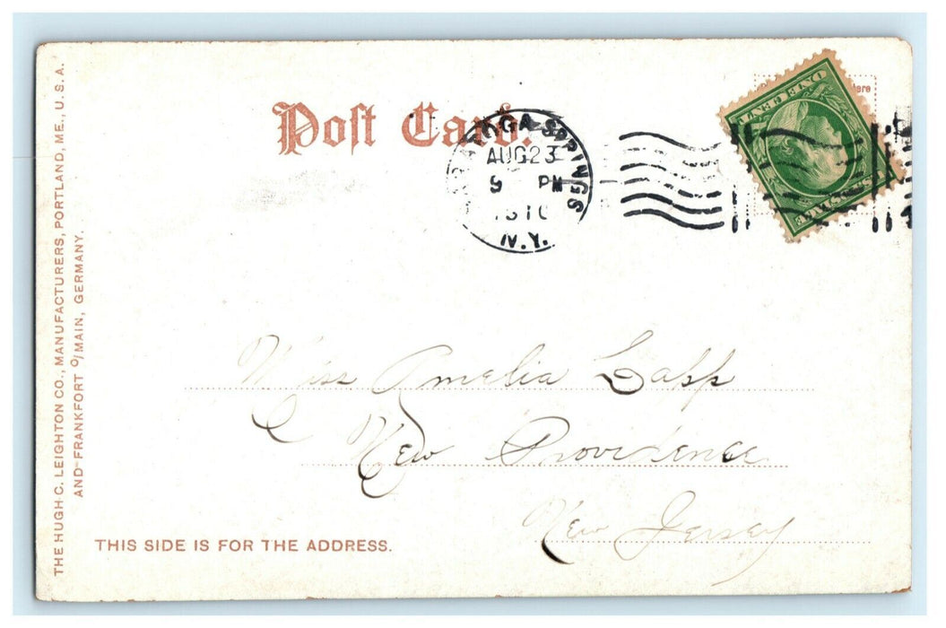 1910 Greetings From Saratoga Springs New York NY Posted Rose Postcard