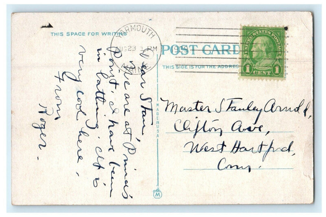 1933 Battery Point and Princess Point Landing, Yarmouth, Maine ME Postcard