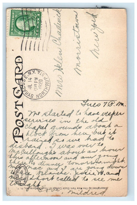 1920 Canoeing and Swimming, New York State College Forestry, NY Postcard