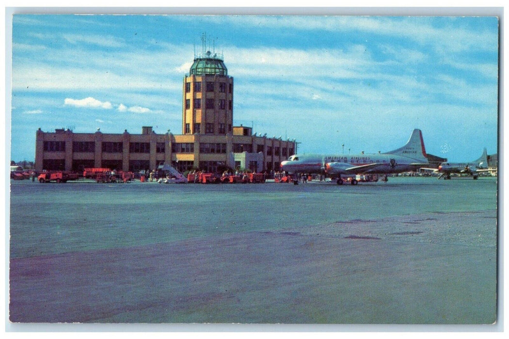 View Of Buffalo Municipal Airport Airplane Buffalo New York NY Antique Postcard